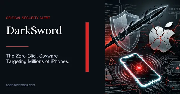 DarkSword spyware conceptual editorial cover