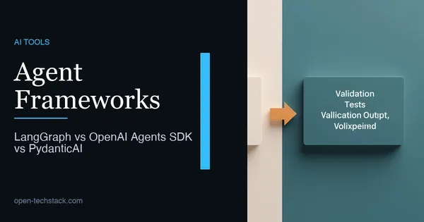 Editorial cover comparing three Python agent frameworks as separate workflow paths for orchestration, memory, and evaluation.