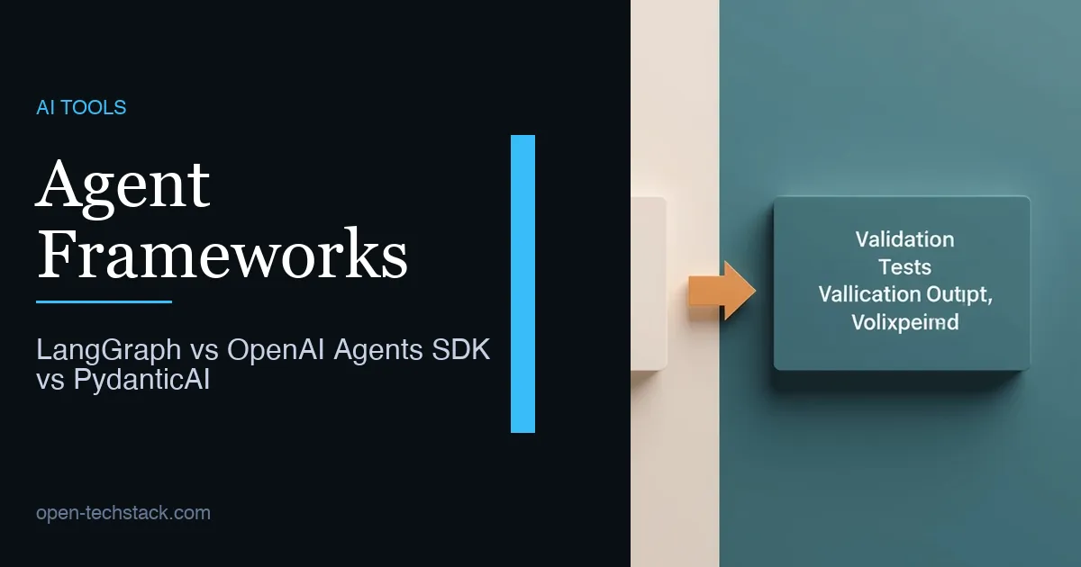 Editorial cover comparing three Python agent frameworks as separate workflow paths for orchestration, memory, and evaluation.