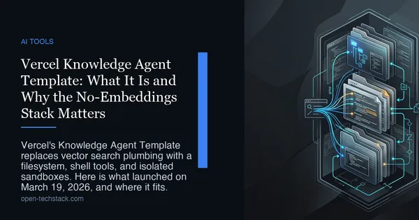 Editorial illustration of an AI knowledge agent searching a filesystem inside an isolated sandbox.