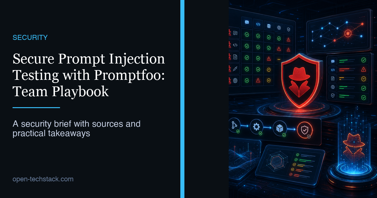 Secure Prompt Injection Testing with Promptfoo: Team Playbook