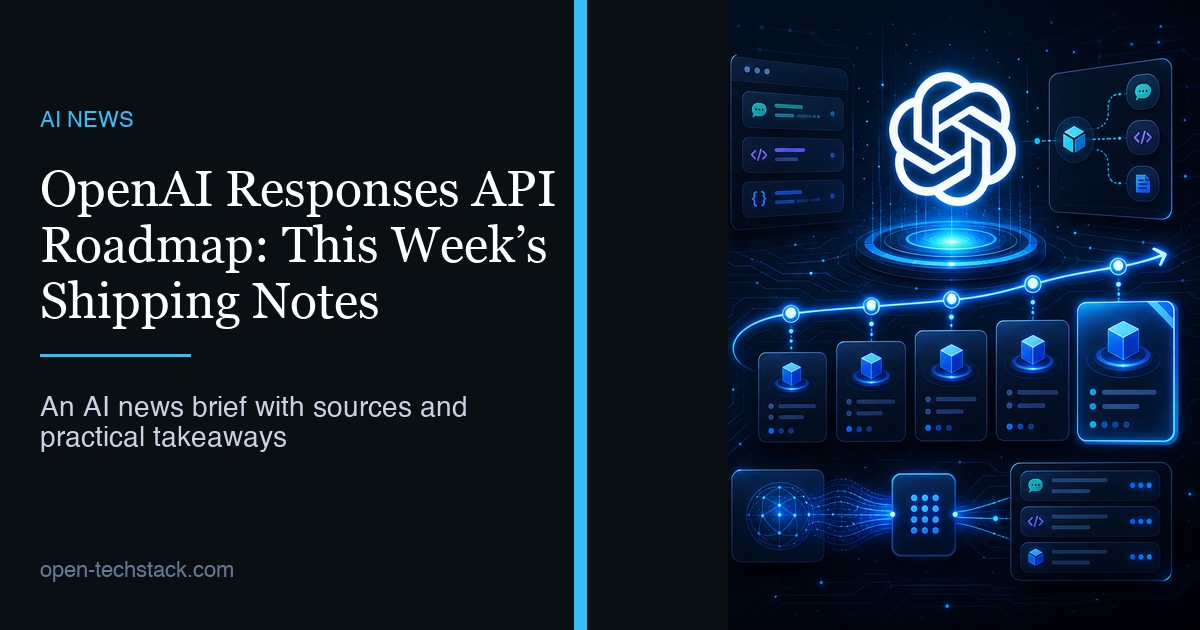 OpenAI Responses API Roadmap: This Week’s Shipping Notes