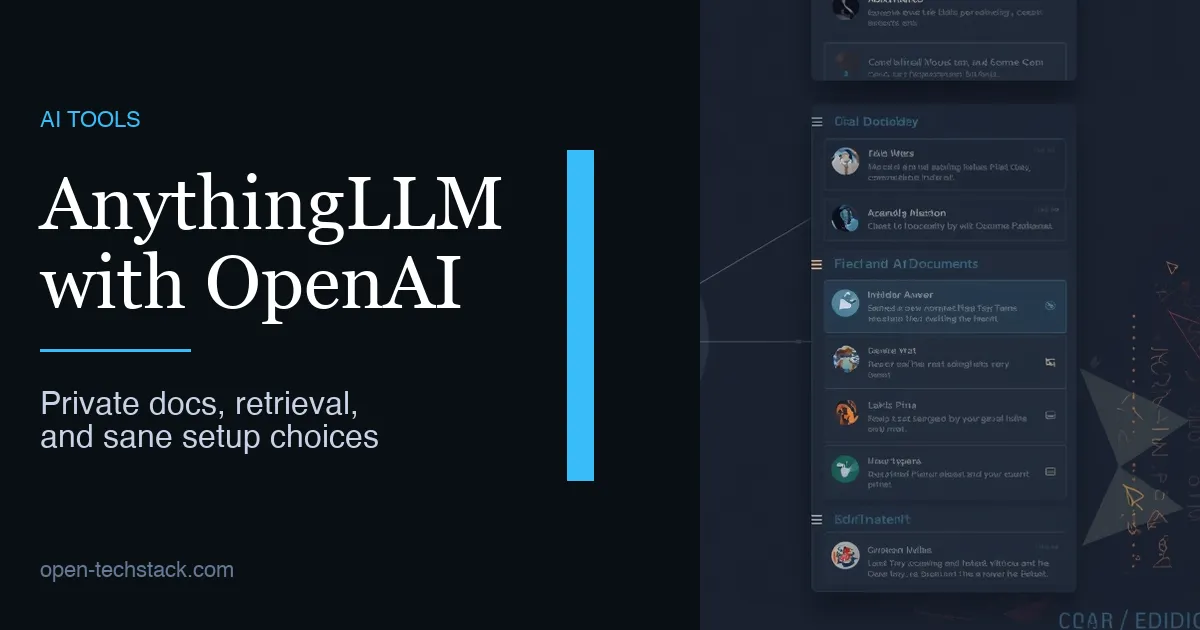 Editorial cover showing a private document workspace connected to an OpenAI model path and a controlled retrieval layer.