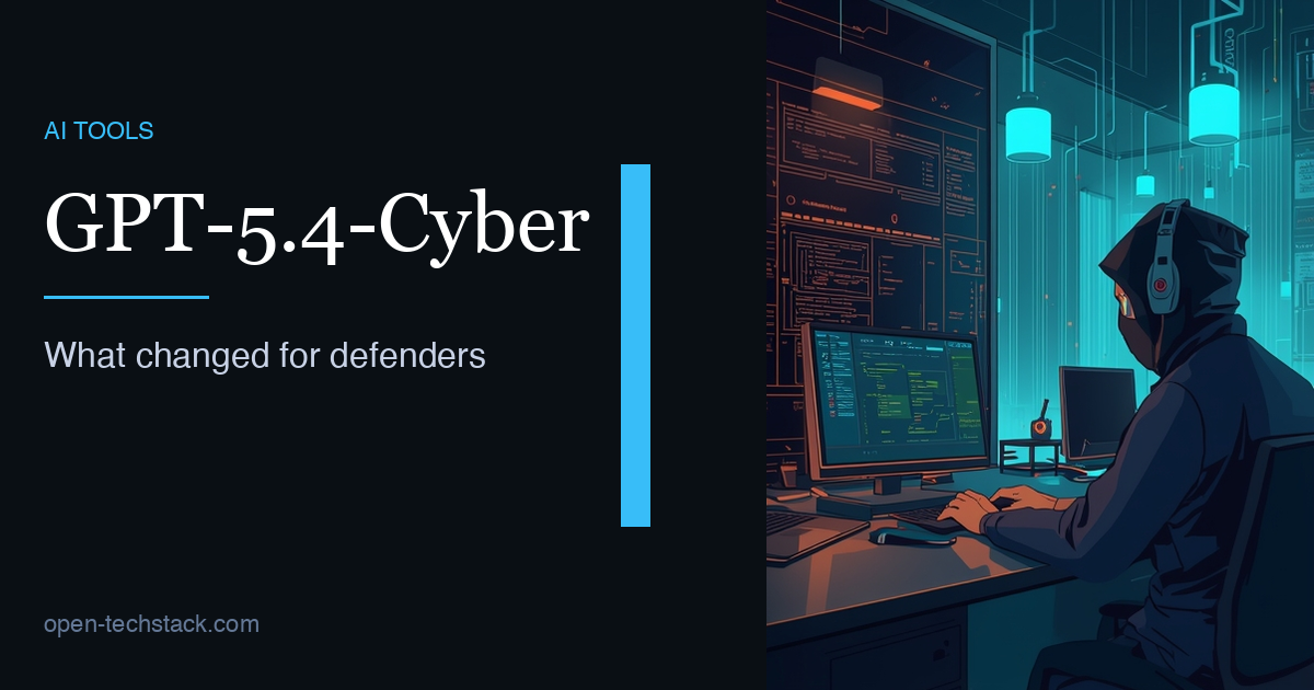 Editorial illustration of a defensive AI model running secure analysis across code, binaries, and security workflows.