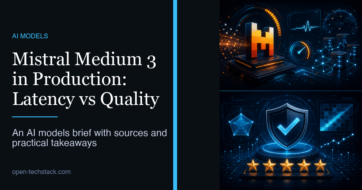 Mistral Medium 3 in Production: Latency vs Quality