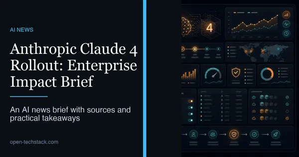 Anthropic Claude 4 Rollout: Enterprise Impact Brief