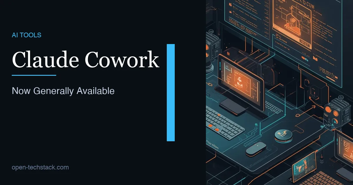 Editorial illustration of a desktop AI task workspace feeding into an isolated local sandbox with observability and team-control signals.