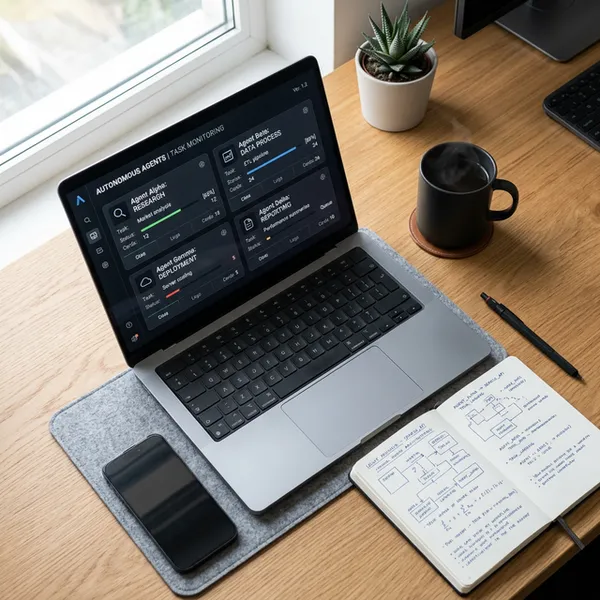 Editorial cover contrasting useful, structured AI workflow circuitry against a tangled, chaotic mess of hype.