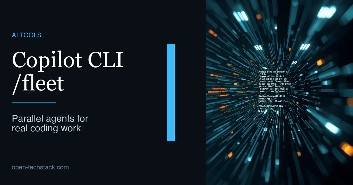 Editorial illustration of a terminal-based agent orchestrator dispatching multiple parallel coding tracks across a codebase.