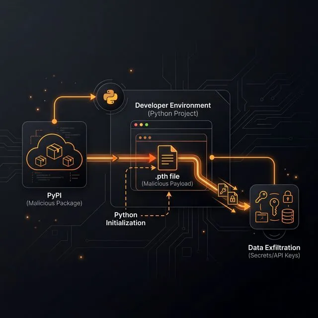LiteLLM Supply Chain Incident - Visual Flow
