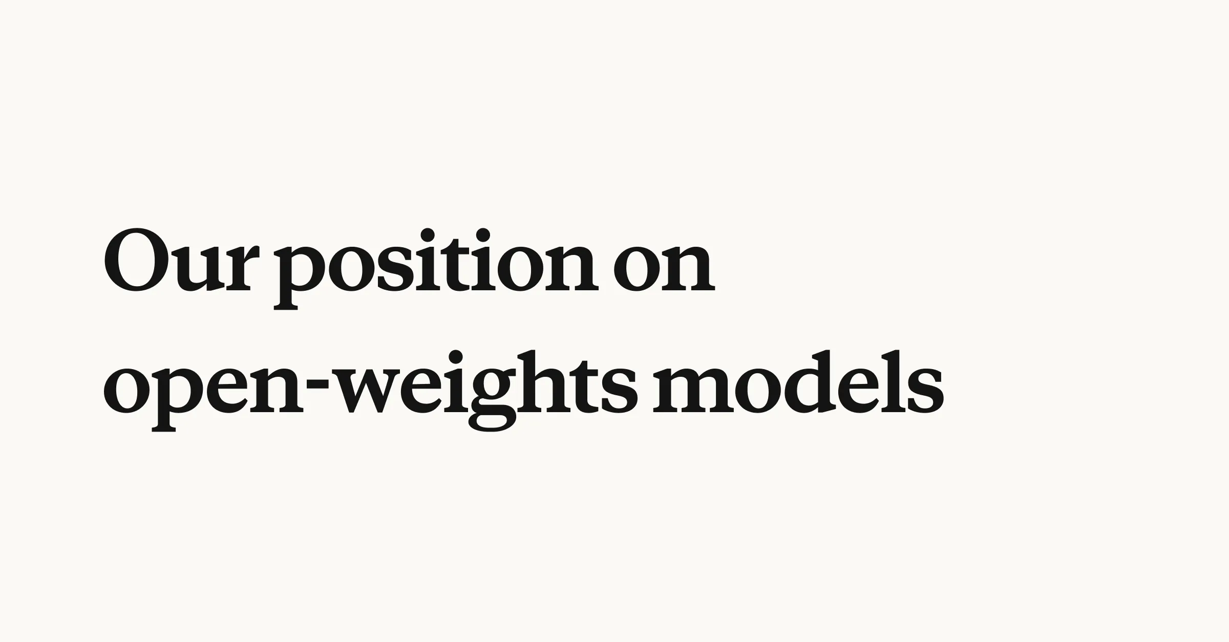 Anthropic's official position on open-weight models — source: anthropic.com