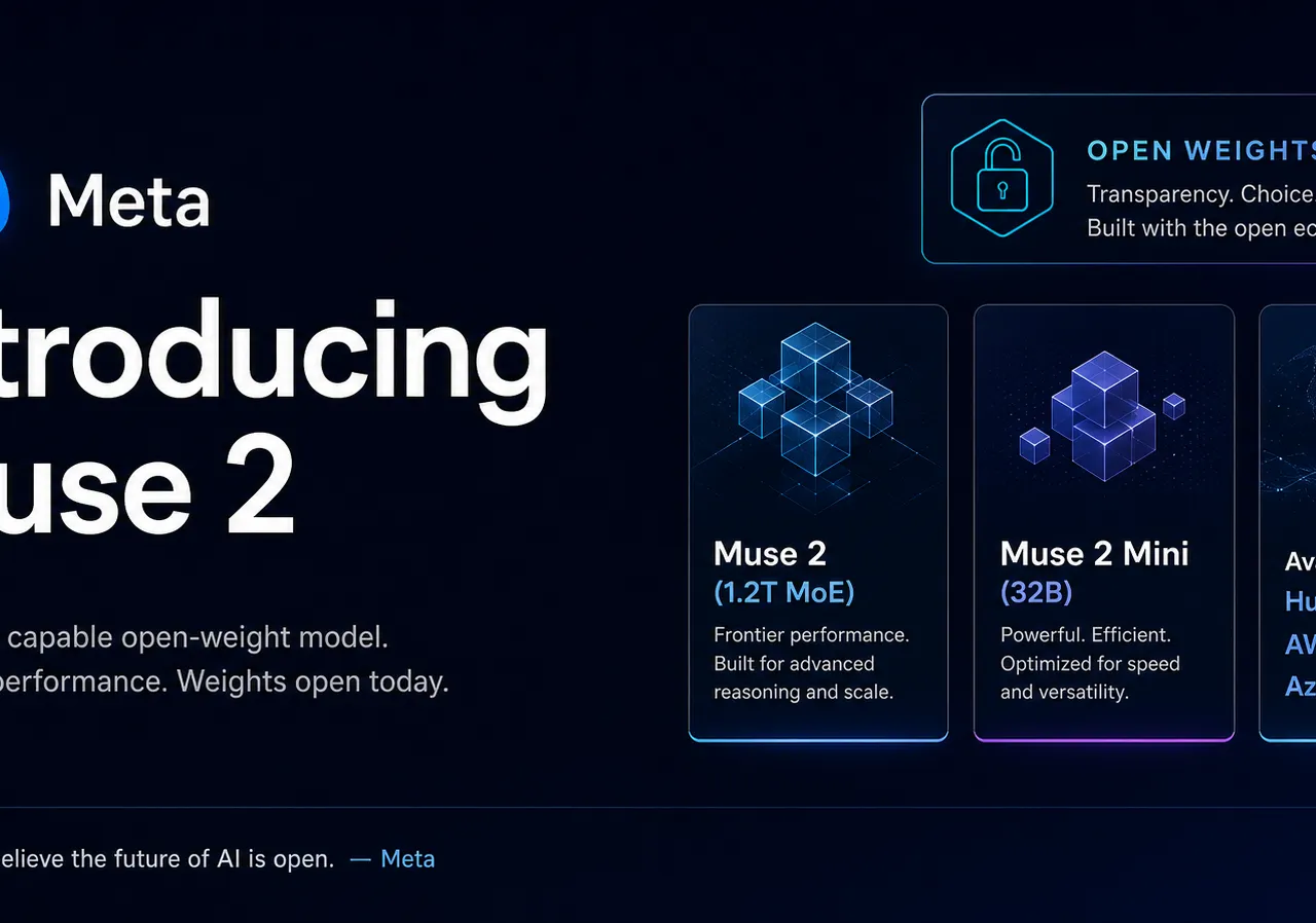 Meta's official Muse 2 announcement — source: Meta AI